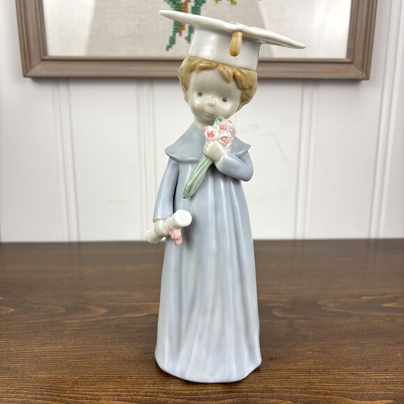 Vintage 1989 Enesco Graduation Girl Figurine by J. Tinker Ceramic Graduate Doll - Picture 2 of 11